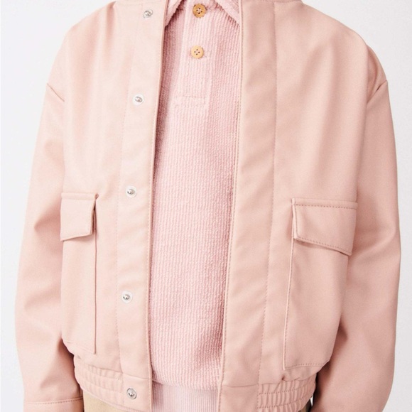 Zara Faux Leather Bomber - Picture 7 of 8